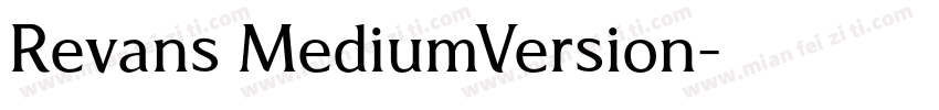 Revans MediumVersion字体转换